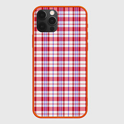 Чехол для iPhone 12 Pro Клетчатая сумка челночника паттерн Дань 90-ым, цвет: 3D-красный