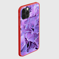 Чехол для iPhone 12 Pro Фиолетово-сиреневые цветы, цвет: 3D-красный — фото 2