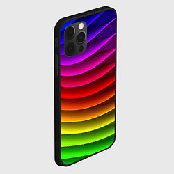 Чехол для iPhone 12 Pro Color line neon pattern Abstraction Summer 2023, цвет: 3D-черный — фото 2