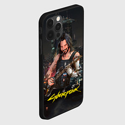 Чехол для iPhone 12 Pro Johnny в гитарой Джонни Cyberpunk2077, цвет: 3D-черный — фото 2
