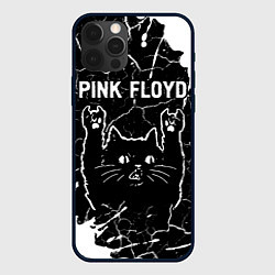 Чехол iPhone 12 Pro Pink Floyd Rock Cat