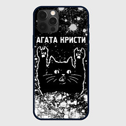 Чехол для iPhone 12 Pro Агата Кристи Rock Cat FS, цвет: 3D-черный