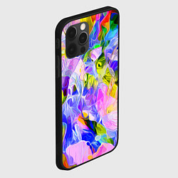 Чехол для iPhone 12 Pro Красочный цветочный узор Весна - Лето 2023 Colorfu, цвет: 3D-черный — фото 2