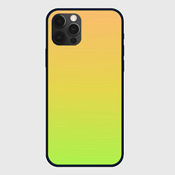 Чехол для iPhone 12 Pro GRADIEND YELLOW-GREEN, цвет: 3D-черный