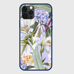 Чехол iPhone 12 Pro Цветы Фиолетовые Дикие Джунгли