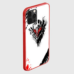 Чехол для iPhone 12 Pro Берсерк berserk ЧЁРНАЯ МАСКА, цвет: 3D-красный — фото 2