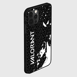 Чехол для iPhone 12 Pro Valorant - Паттерн надписи, цвет: 3D-черный — фото 2