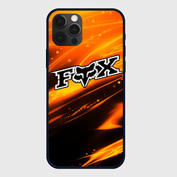 Чехол для iPhone 12 Pro FOX RACING - ФОКС СИЯНИЕ, цвет: 3D-черный