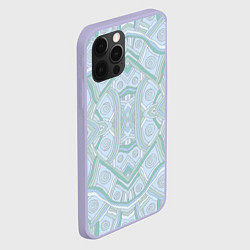 Чехол для iPhone 12 Pro Абстрактный узор калейдоскоп, пастельные приглушен, цвет: 3D-светло-сиреневый — фото 2