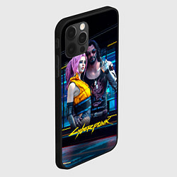 Чехол для iPhone 12 Pro Johnny и Vi Girl Cyberpunk2077, цвет: 3D-черный — фото 2