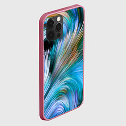 Чехол для iPhone 12 Pro Абстрактная красочная композиция Полосы Abstract c, цвет: 3D-малиновый — фото 2