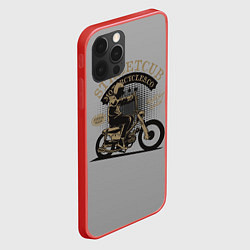 Чехол для iPhone 12 Pro Мото - спорт Moto, цвет: 3D-красный — фото 2