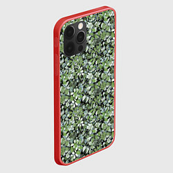 Чехол для iPhone 12 Pro Летний лесной камуфляж в зеленых тонах, цвет: 3D-красный — фото 2