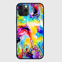 Чехол для iPhone 12 Pro Неоновые всплески красок Лето Neon splashes of col, цвет: 3D-черный