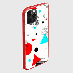 Чехол для iPhone 12 Pro GEOMETRIC FIGURED INTERLACING, цвет: 3D-красный — фото 2