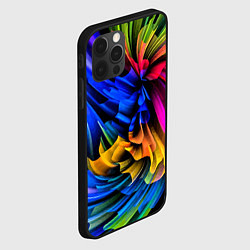 Чехол для iPhone 12 Pro Абстрактная неоновая композиция Abstract neon comp, цвет: 3D-черный — фото 2