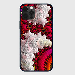 Чехол для iPhone 12 Pro Наикрутейший психоделический абстрактный фрактальн, цвет: 3D-черный