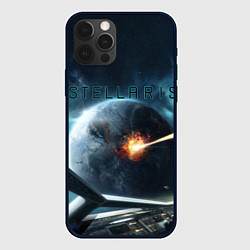 Чехол для iPhone 12 Pro Stellaris взрыв звезды лучом с космического корабл, цвет: 3D-черный