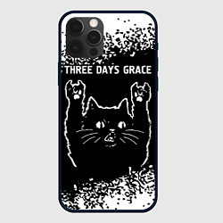 Чехол iPhone 12 Pro Группа Three Days Grace и Рок Кот