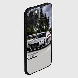 Чехол для iPhone 12 Pro Ауди на скоростном шоссе Audi on the expressway, цвет: 3D-черный — фото 2