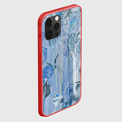 Чехол для iPhone 12 Pro Floral collage Растительный коллаж, цвет: 3D-красный — фото 2