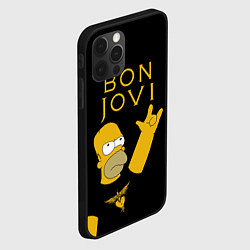 Чехол для iPhone 12 Pro Bon Jovi Гомер Симпсон Рокер, цвет: 3D-черный — фото 2