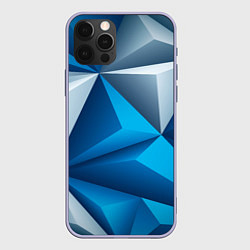 Чехол для iPhone 12 Pro Авангардная пирамидальная композиция, цвет: 3D-светло-сиреневый