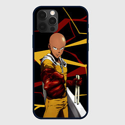 Чехол для iPhone 12 Pro One Punch Man - Сайтама-аниме, цвет: 3D-черный