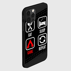 Чехол для iPhone 12 Pro Eat, Sleep, Apex Legends, Repeat, цвет: 3D-черный — фото 2