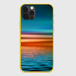 Чехол для iPhone 12 Pro Море с размытым фоном, цвет: 3D-желтый