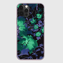 Чехол для iPhone 12 Pro Цветочная авангардная композиция, цвет: 3D-серый