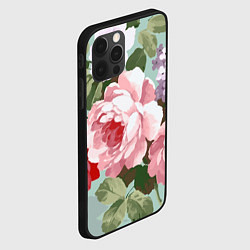 Чехол для iPhone 12 Pro Букет роз Лето, цвет: 3D-черный — фото 2