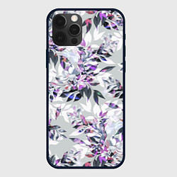 Чехол iPhone 12 Pro Цветы Серый Букет