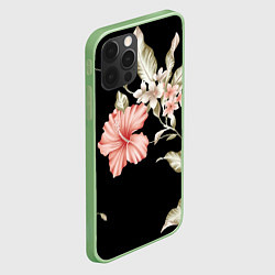 Чехол для iPhone 12 Pro Летняя ночь Floral composition, цвет: 3D-салатовый — фото 2