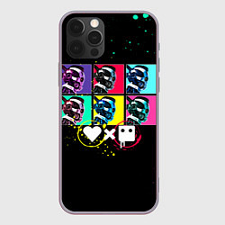 Чехол для iPhone 12 Pro Pop robots art, цвет: 3D-серый