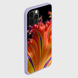 Чехол для iPhone 12 Pro Фрактал перо жар-птицы Абстракция, цвет: 3D-светло-сиреневый — фото 2