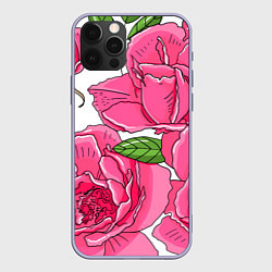 Чехол для iPhone 12 Pro Летне-розовое настроение, цвет: 3D-светло-сиреневый
