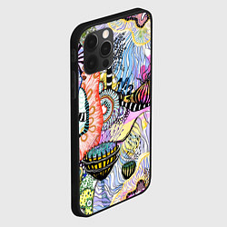 Чехол для iPhone 12 Pro Подводный цветочно коралловый мир, цвет: 3D-черный — фото 2