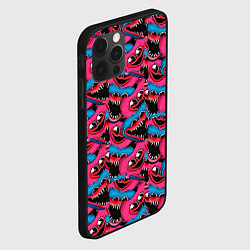 Чехол для iPhone 12 Pro POPPY PLAYTIME HAGGY WAGGY AND KISSY MISSY ПАТТЕРН, цвет: 3D-черный — фото 2