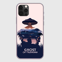 Чехол для iPhone 12 Pro Призрак Цусимы Самурай, цвет: 3D-серый
