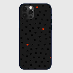 Чехол iPhone 12 Pro Love Death and Robots black pattern