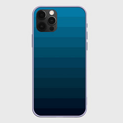 Чехол iPhone 12 Pro Blue stripes gradient