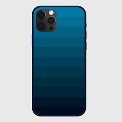 Чехол iPhone 12 Pro Blue stripes gradient