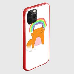 Чехол для iPhone 12 Pro Rainbow Fox, цвет: 3D-красный — фото 2