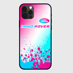 Чехол для iPhone 12 Pro Land Rover Neon Gradient, цвет: 3D-черный