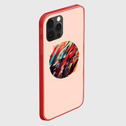 Чехол для iPhone 12 Pro Абстрактный кружок, цвет: 3D-красный — фото 2