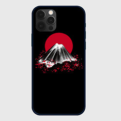 Чехол для iPhone 12 Pro Гора Фудзи Цветение сакуры, цвет: 3D-черный