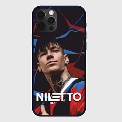 Чехол iPhone 12 Pro Нилетто и красно-синие разводы