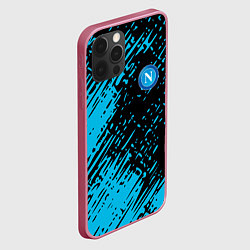 Чехол для iPhone 12 Pro Napoli голубая textura, цвет: 3D-малиновый — фото 2
