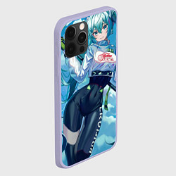 Чехол для iPhone 12 Pro Miku Hatsune racing suit, цвет: 3D-светло-сиреневый — фото 2